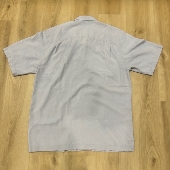 Men’s Light Blue Tommy Bahama short sleeve button up shirt Large 100% silk - Picture 7 of 7